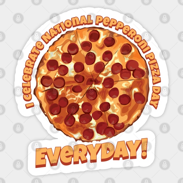 National Pepperoni Pizza Day Sticker by HolidayBug